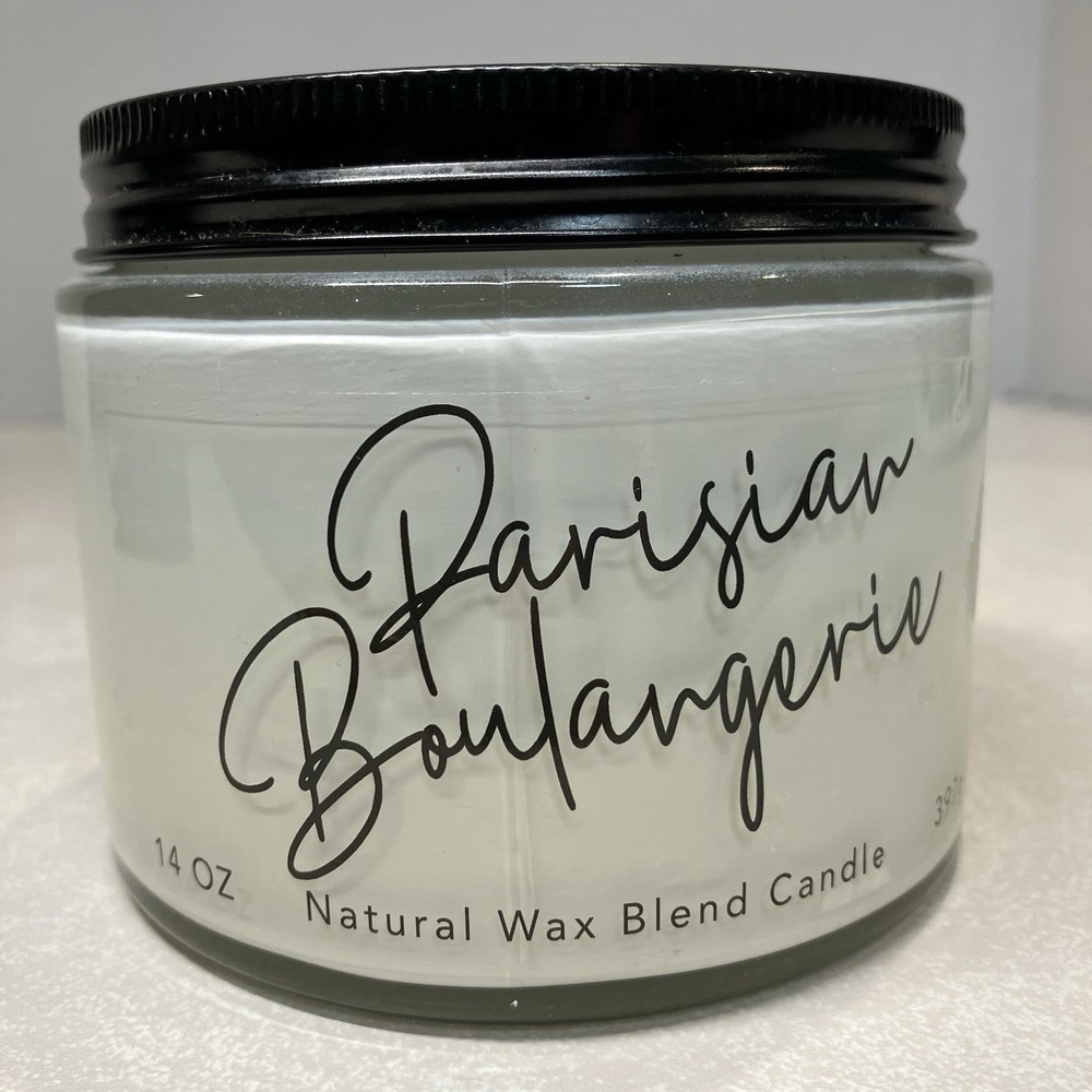 Kirkland's Natural Wax Blend 14 oz Jar 3-Wick Candle PARISIAN BOULANGERIE